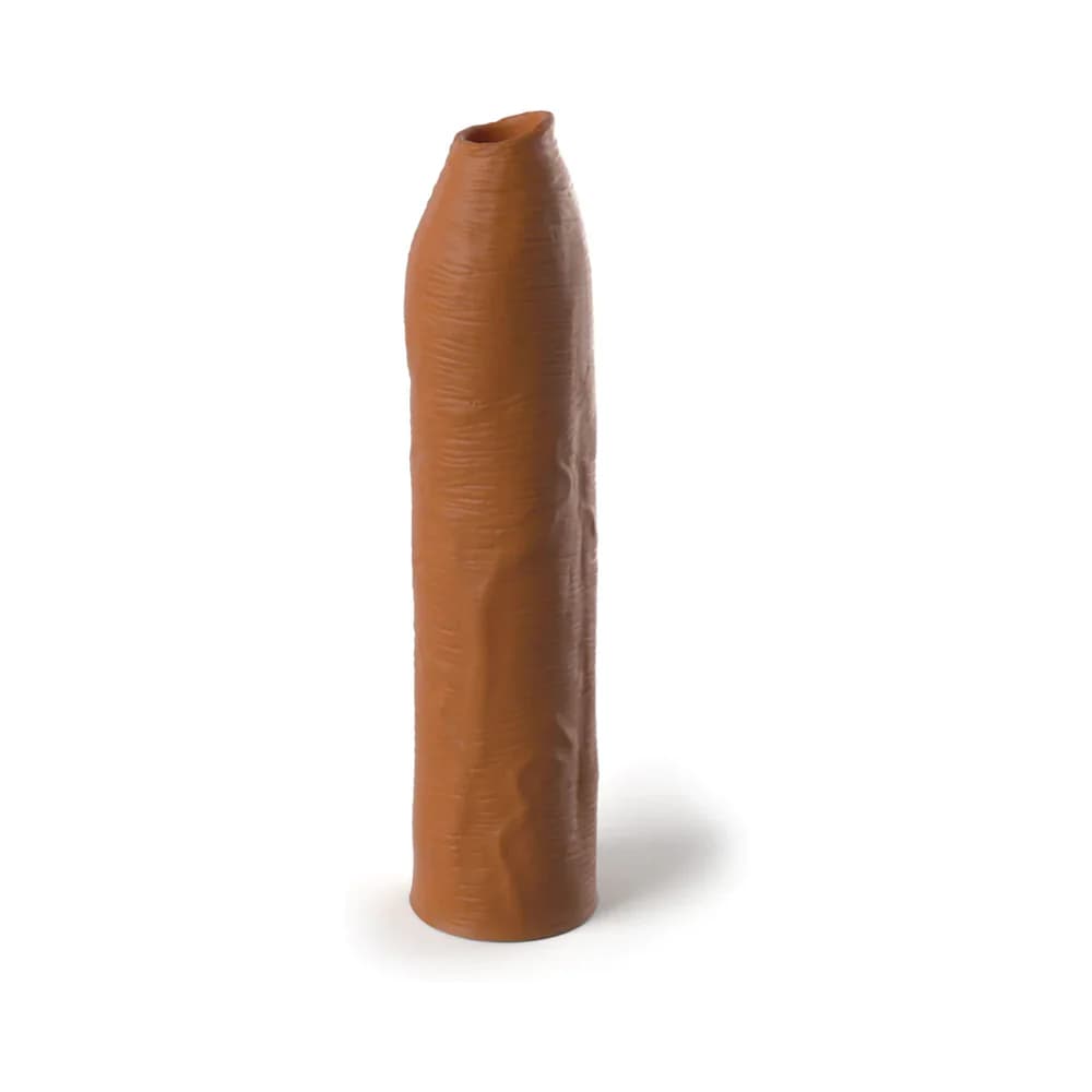 Fantasy X-tensions Elite Uncut 7 in. Open-Ended Silicone Enhancement Sleeve Tan thumbnail 2
