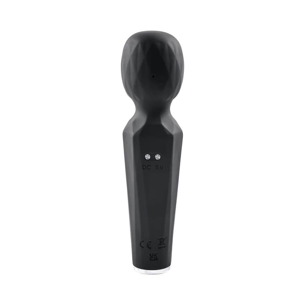 Evolved Rainbow Sucker Light-Up Rechargeable Dual-Function Silicone Suction Wand Vibrator Black thumbnail 6