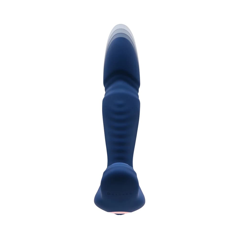 Gender X True Blue Rechargeable Thrusting Silicone Vibrator Blue thumbnail 8