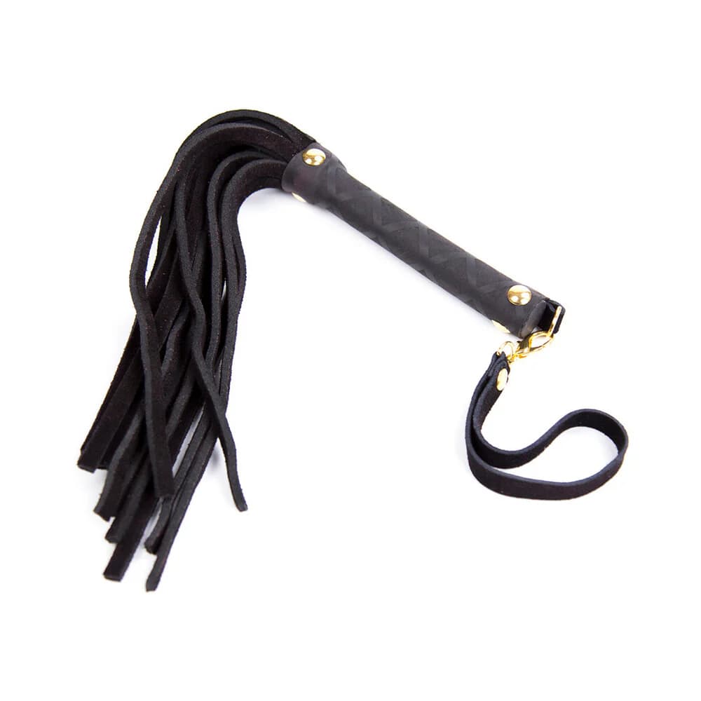 Ple'sur 11 in. Mini Leather Flogger Black thumbnail 2
