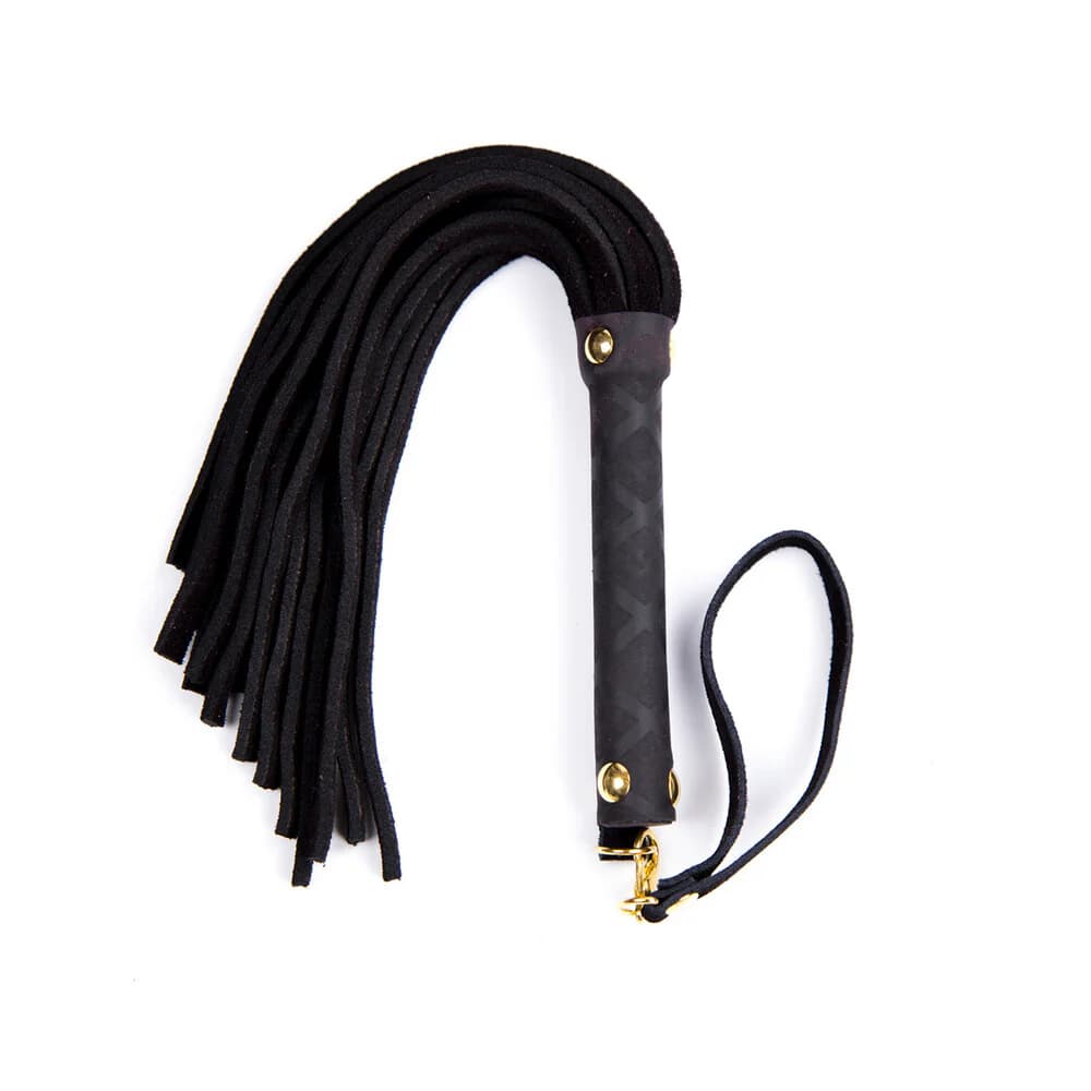 Ple'sur 11 in. Mini Leather Flogger Black thumbnail 3