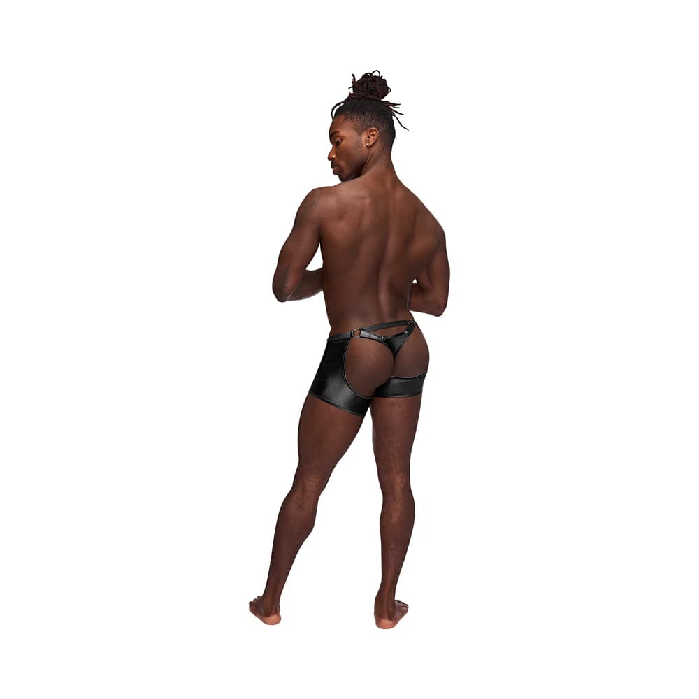 Male Power Fetish Poseidon Chap-Style Short Black L/XL thumbnail 6