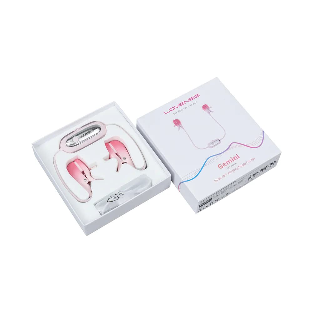 Lovense Gemini Bluetooth Rechargeable Vibrating Nipple Clamps thumbnail 2