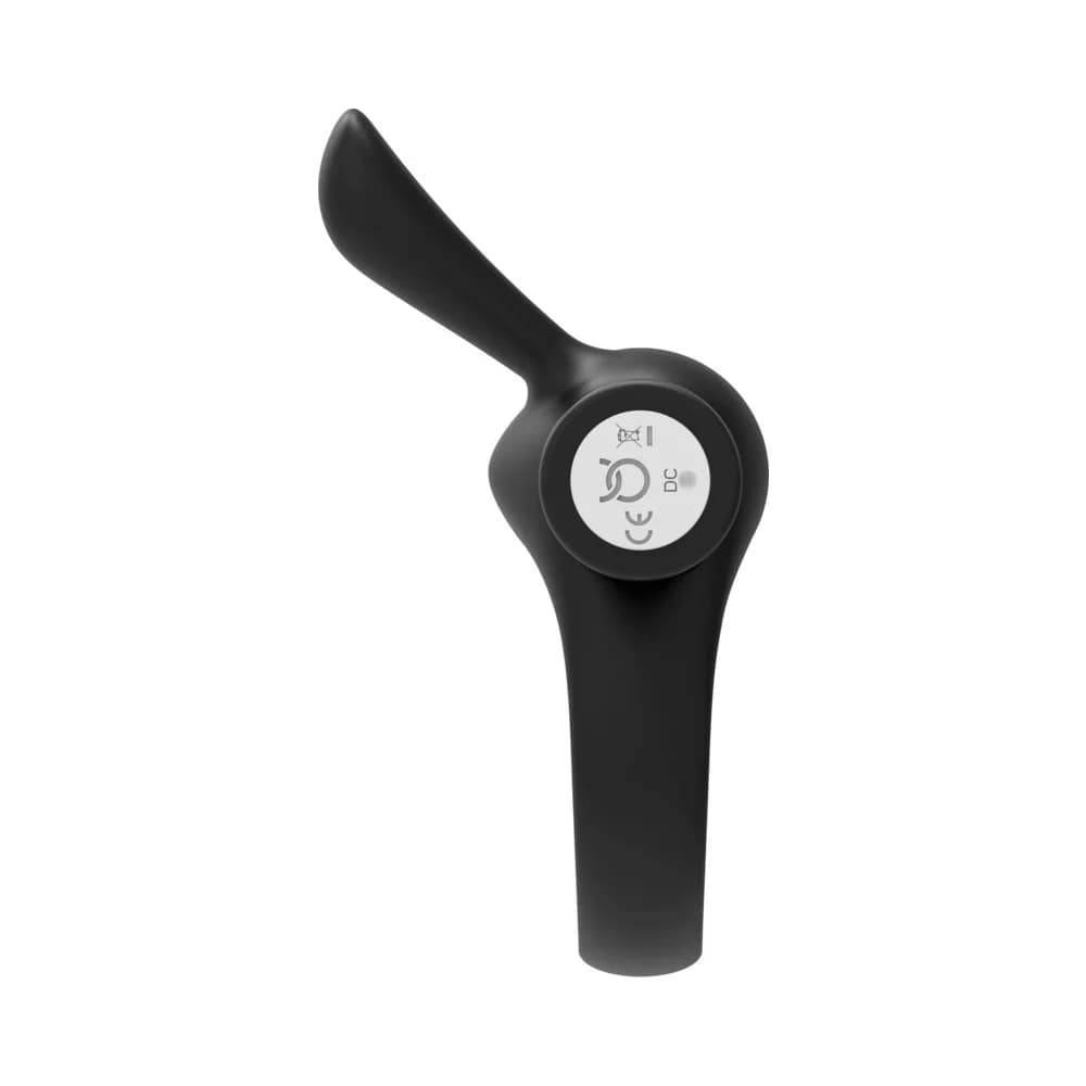 Forto Bunny Rechargeable Silicone Vibrating Cockring with Stimulating Ears Black thumbnail 6
