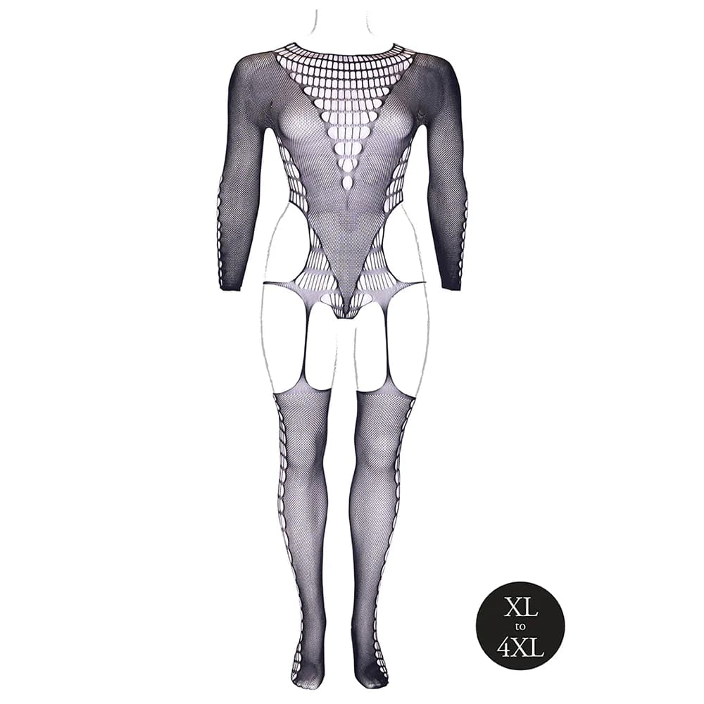 Le Desir Shade Kalyke XXIII Bodystocking with Turtleneck Black Queen Size thumbnail 3