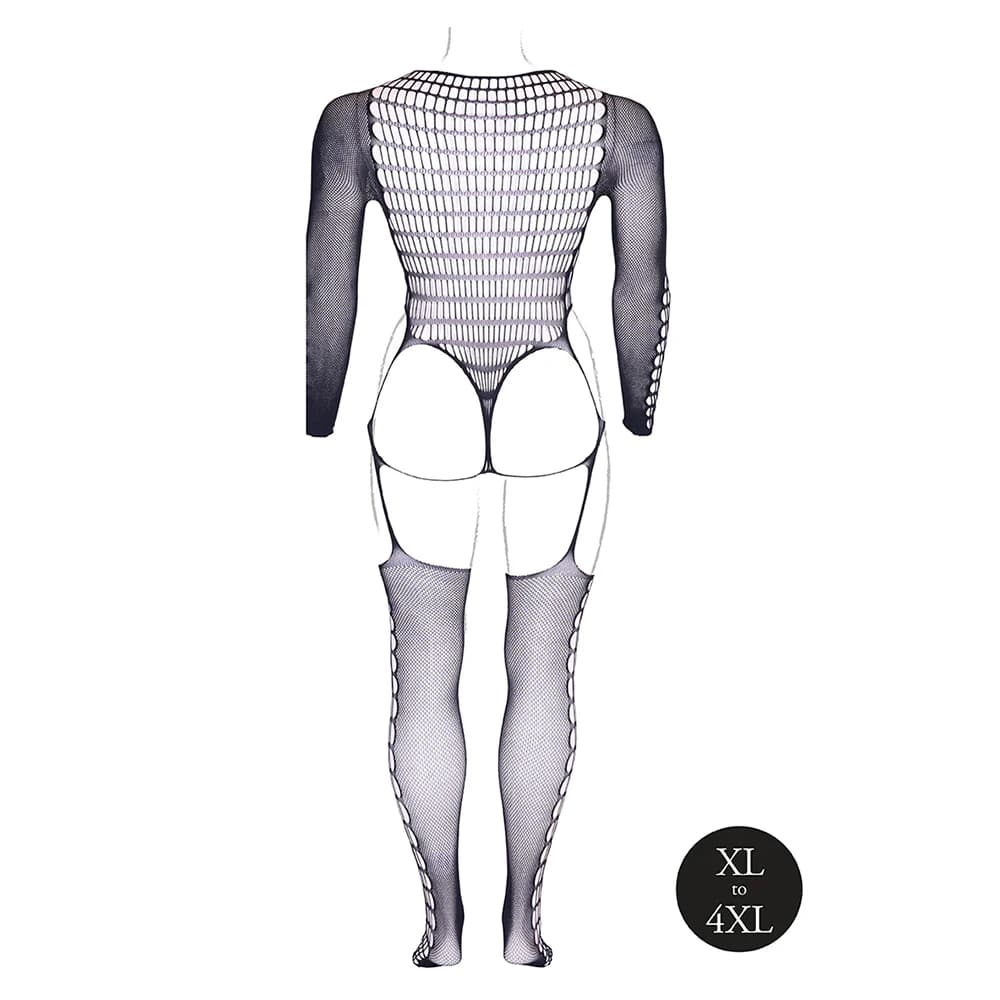 Le Desir Shade Kalyke XXIII Bodystocking with Turtleneck Black Queen Size thumbnail 4