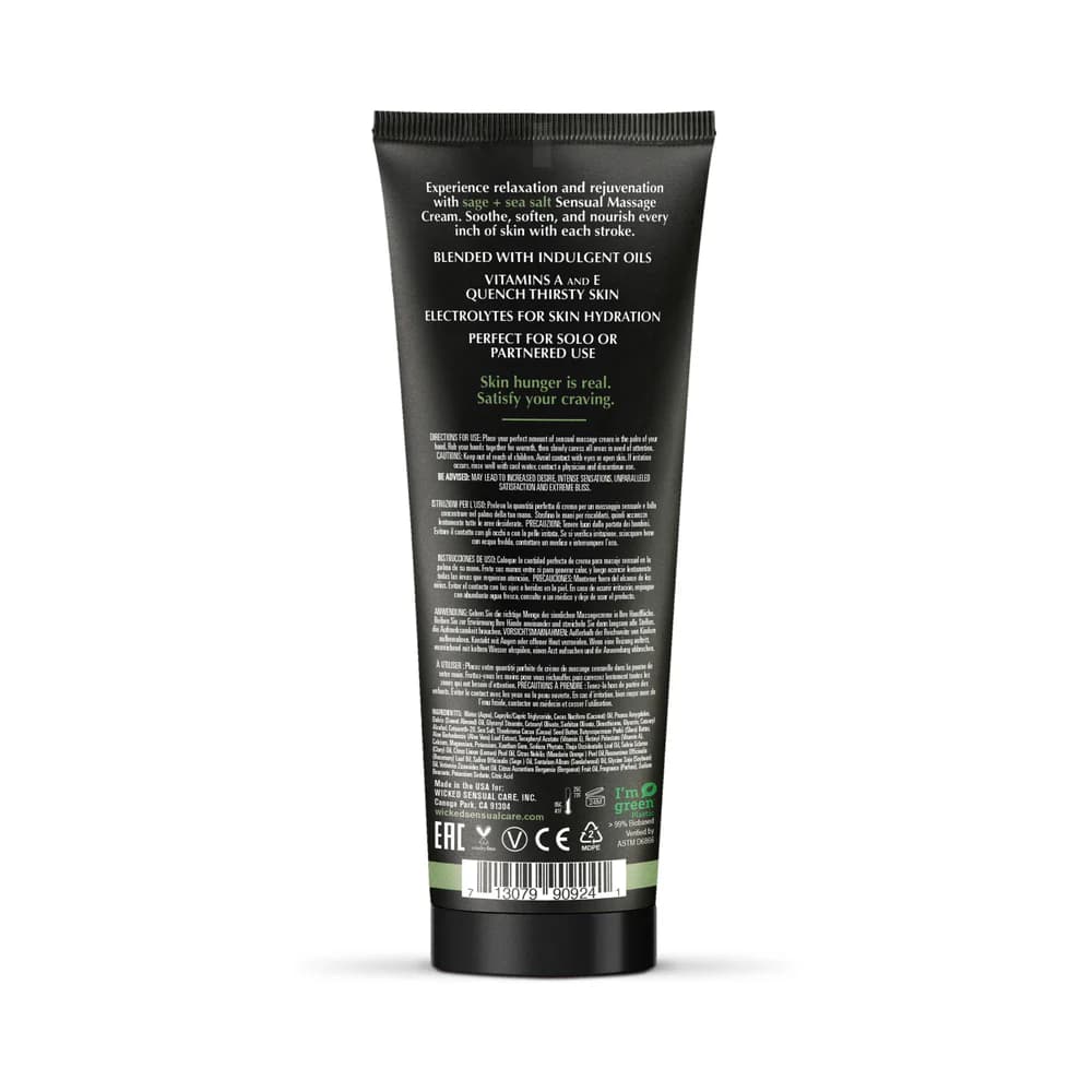 Wicked Sage + Sea Salt Sensual Massage Cream 4 oz. thumbnail 2