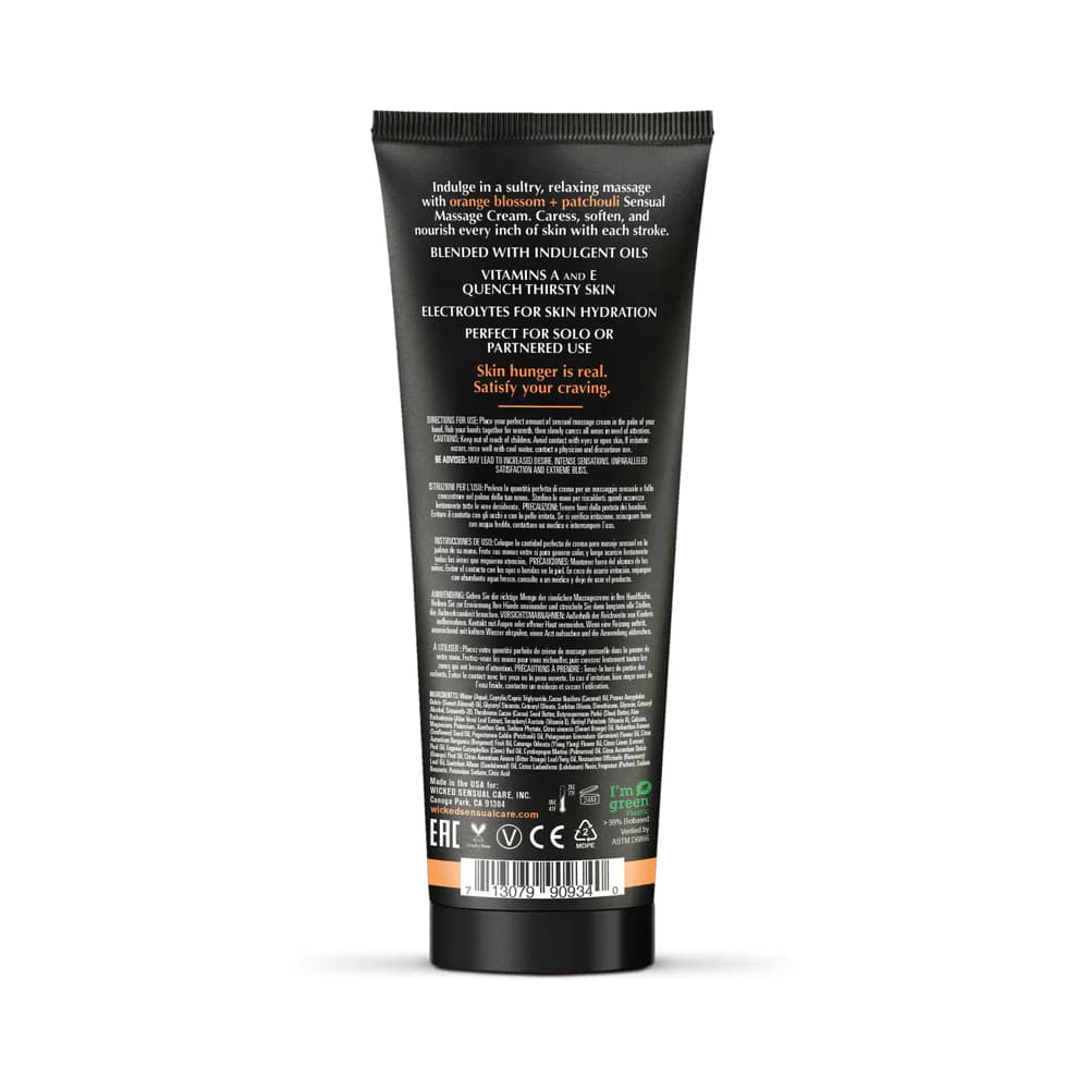 Wicked Orange Blossom + Patchouli Sensual Massage Cream 4 oz. thumbnail 2