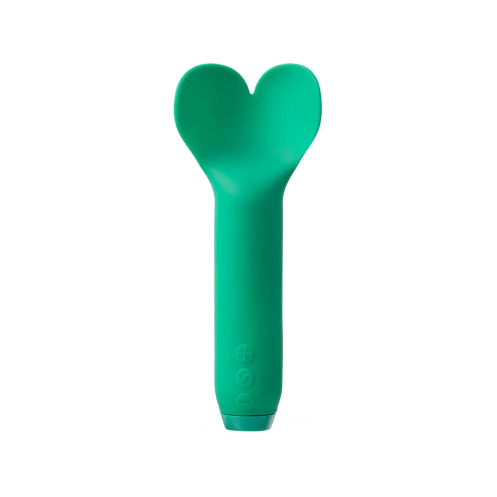 Je Joue Amour Rechargeable Silicone Heart-Shaped Fluttering Bullet Vibrator Emerald Green thumbnail 2