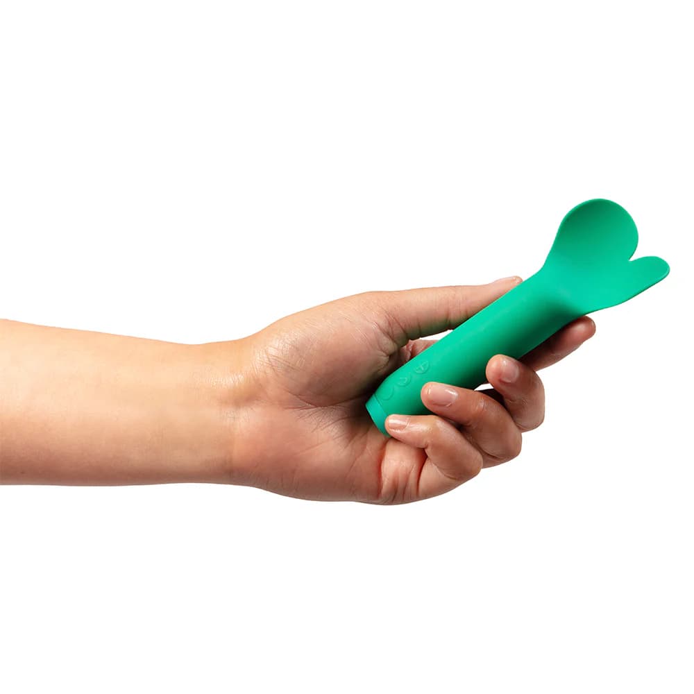 Je Joue Amour Rechargeable Silicone Heart-Shaped Fluttering Bullet Vibrator Emerald Green thumbnail 3