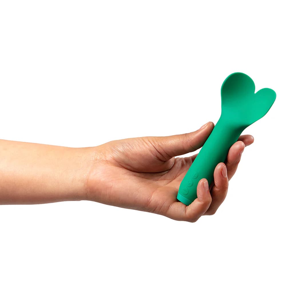 Je Joue Amour Rechargeable Silicone Heart-Shaped Fluttering Bullet Vibrator Emerald Green thumbnail 4