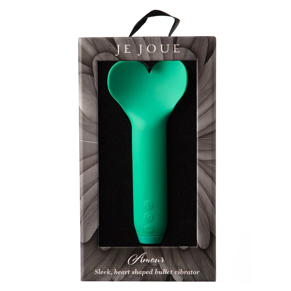 Je Joue Amour Rechargeable Silicone Heart-Shaped Fluttering Bullet Vibrator Emerald Green thumbnail 6