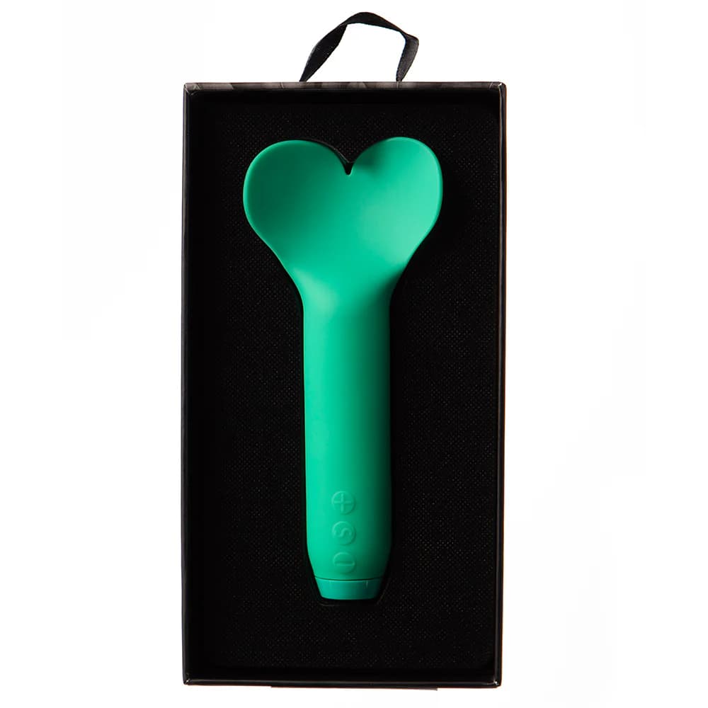 Je Joue Amour Rechargeable Silicone Heart-Shaped Fluttering Bullet Vibrator Emerald Green thumbnail 7