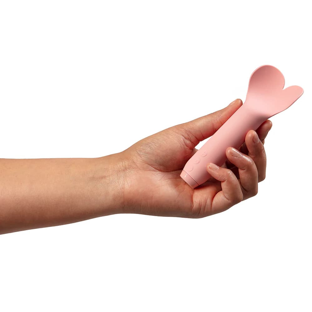 Je Joue Amour Rechargeable Silicone Heart-Shaped Fluttering Tip Bullet Vibrator Pale Rosette thumbnail 3
