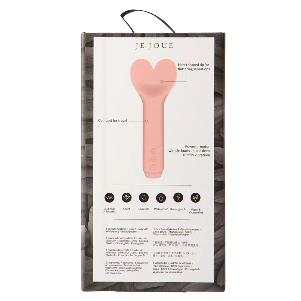Je Joue Amour Rechargeable Silicone Heart-Shaped Fluttering Tip Bullet Vibrator Pale Rosette thumbnail 8
