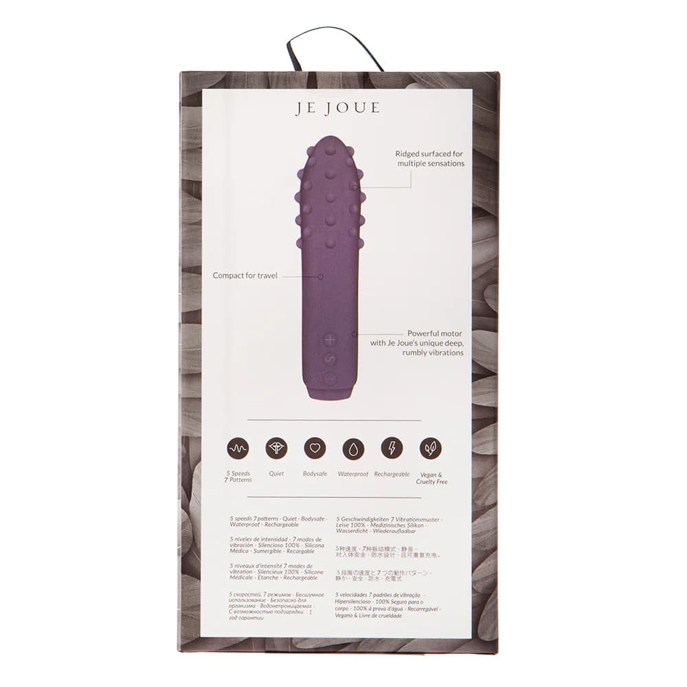 Je Joue Duet Rechargeable Silicone Multi-Surfaced Bullet Vibrator Purple thumbnail 8