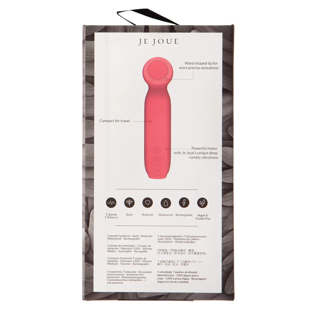 Je Joue Vita Rechargeable Silicone Wand Tip Bullet Vibrator Watermelon Pink thumbnail 7