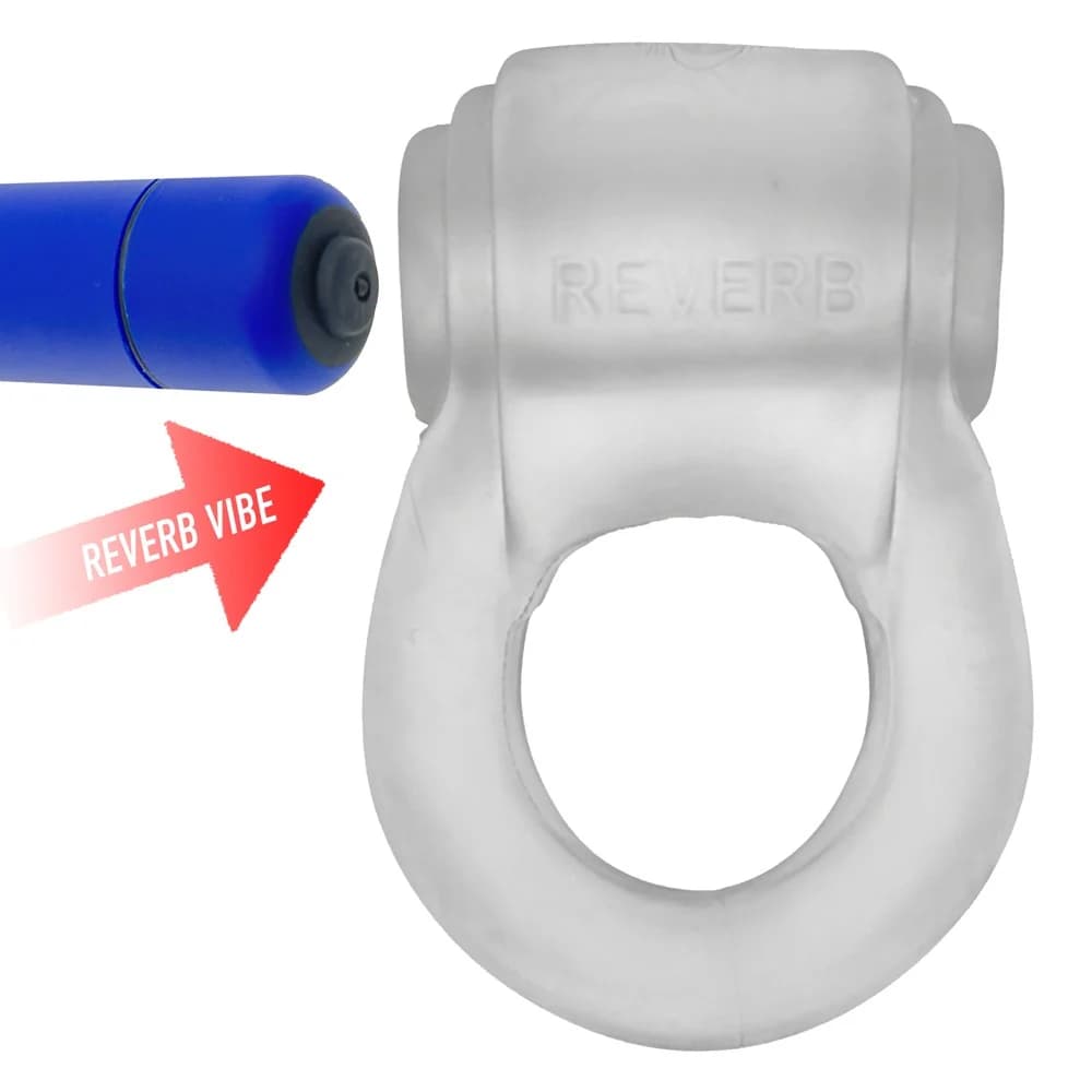 Hunkyjunk Revring Cockring with Bullet Vibrator Clear Ice thumbnail 8