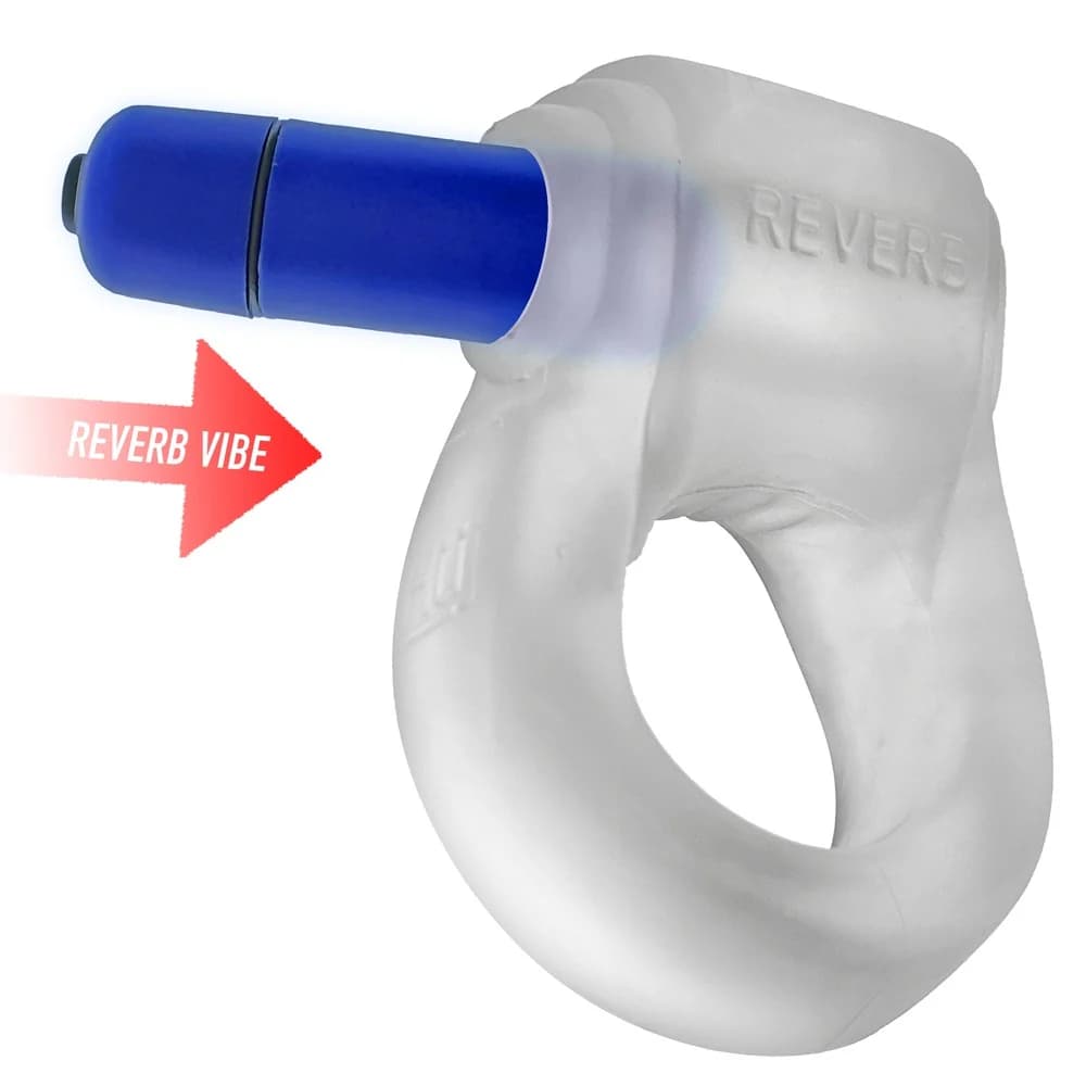 Hunkyjunk Revring Cockring with Bullet Vibrator Clear Ice thumbnail 9
