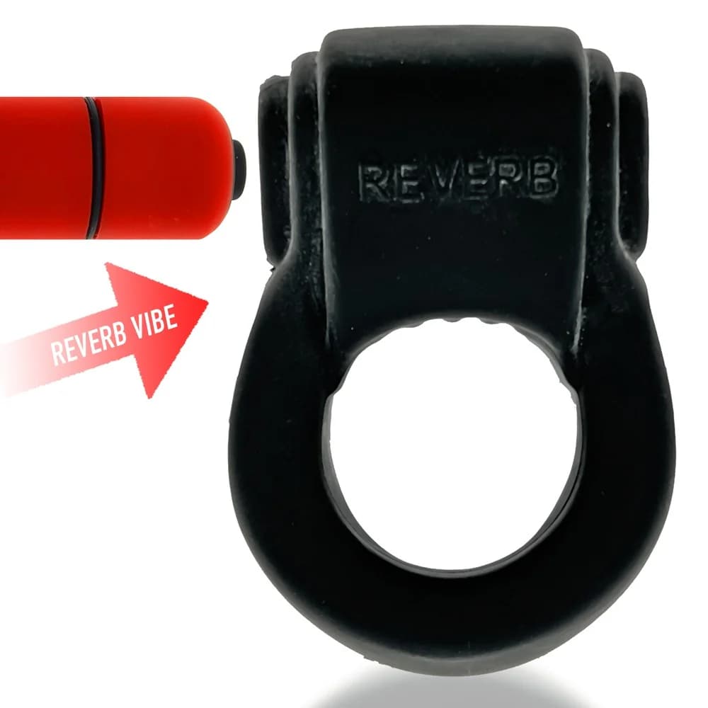Hunkyjunk Revring Cockring with Bullet Vibrator Tar Ice thumbnail 7
