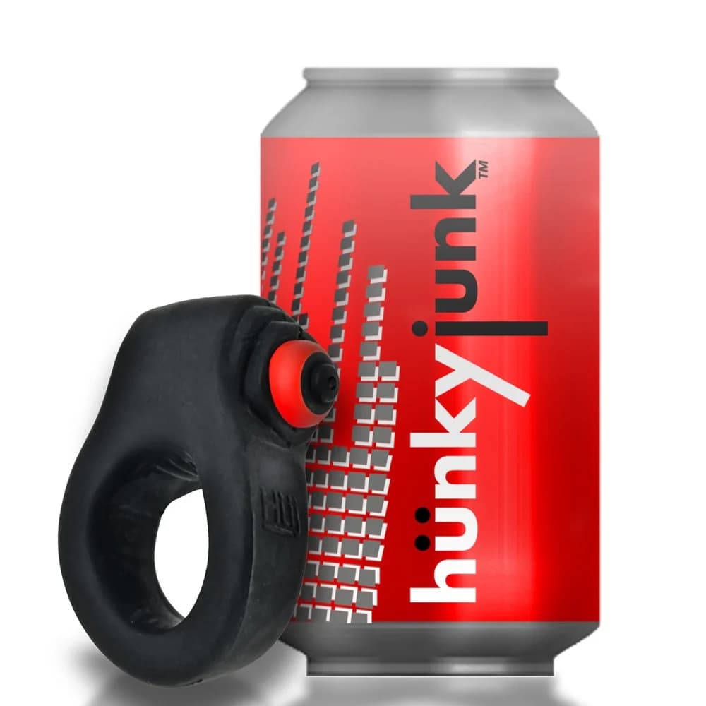 Hunkyjunk Revring Cockring with Bullet Vibrator Tar Ice thumbnail 8