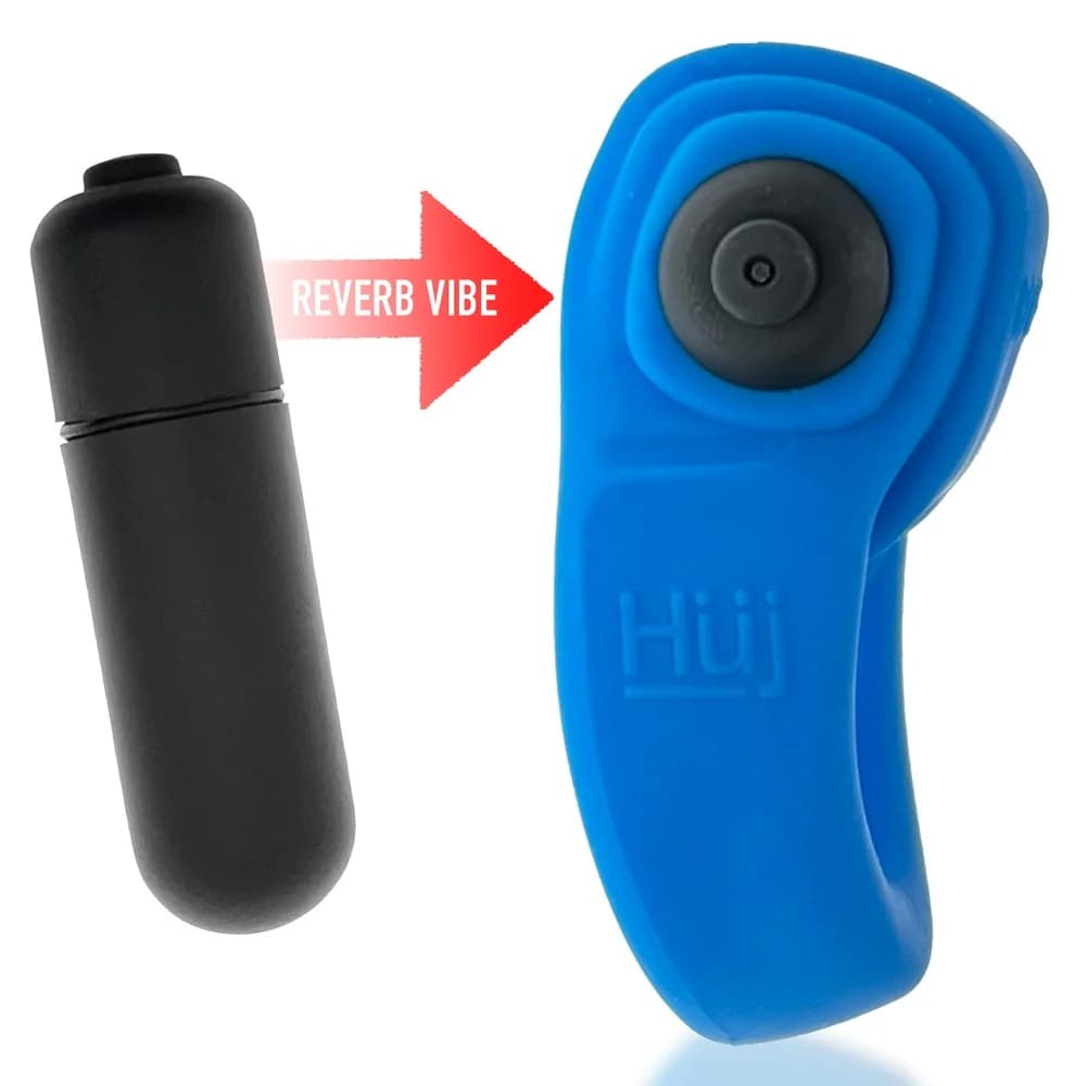 Hunkyjunk Revring Cockring with Bullet Vibrator Teal Ice thumbnail 7