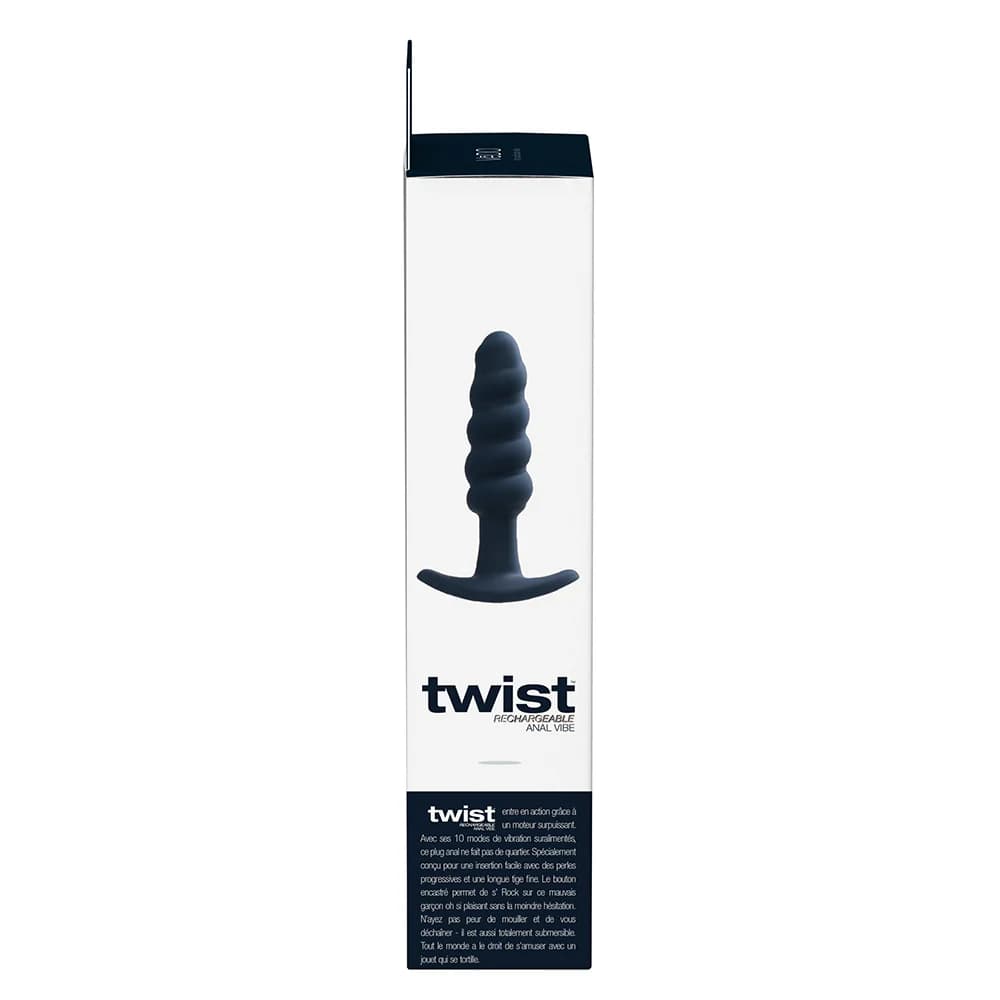 VeDO Twist Rechargeable Silicone Vibrating Anal Plug Black thumbnail 6
