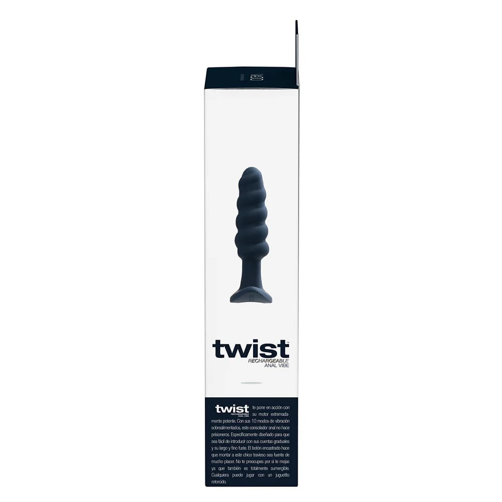 VeDO Twist Rechargeable Silicone Vibrating Anal Plug Black thumbnail 7