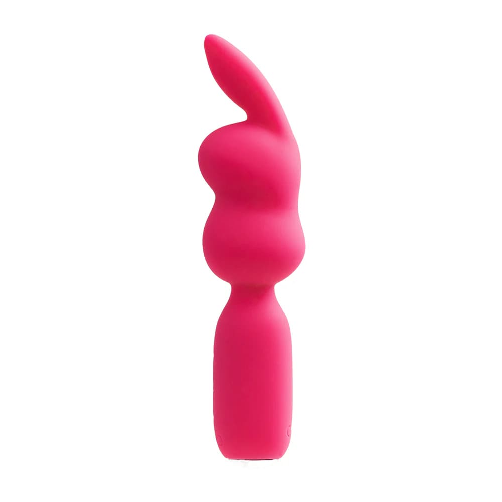 VeDO Hopper Bunny Rechargeable Silicone Mini Wand Vibrator Pink thumbnail 4