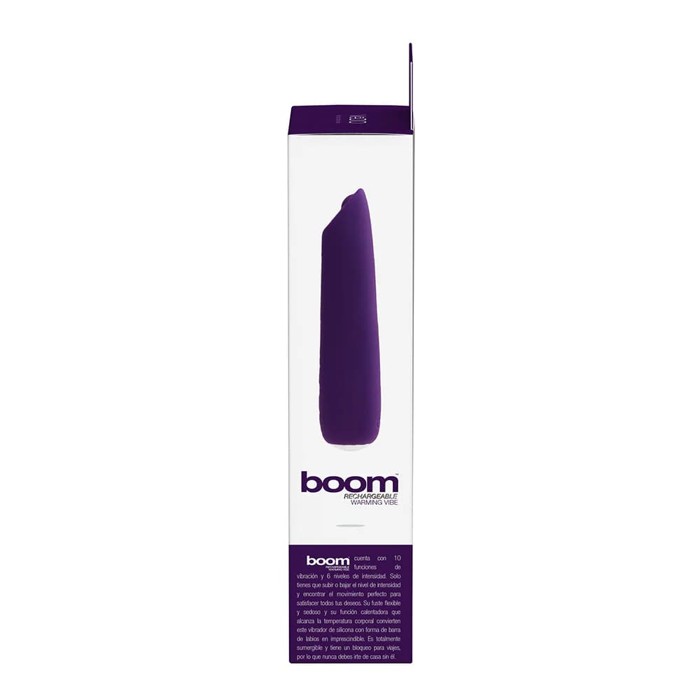 VeDO Boom Rechargeable Warming Silicone Slimline Vibrator Purple thumbnail 7