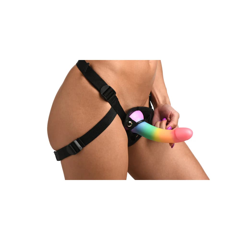 Simply Sweet Swirl 6.5 in. Silicone Dildo Rainbow thumbnail 8