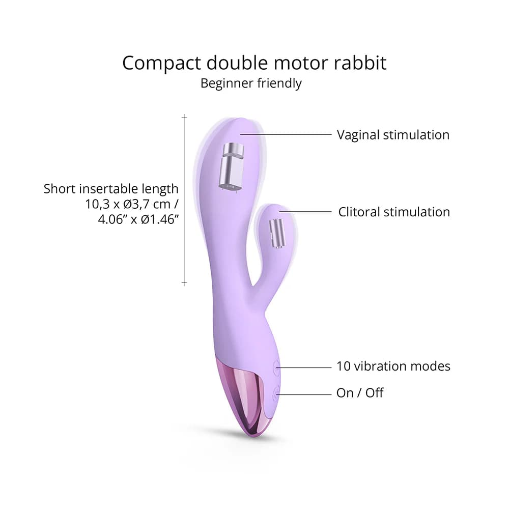 Love to Love Funky Bunny Baby Rabbit Vibrator Viva Mauve thumbnail 4