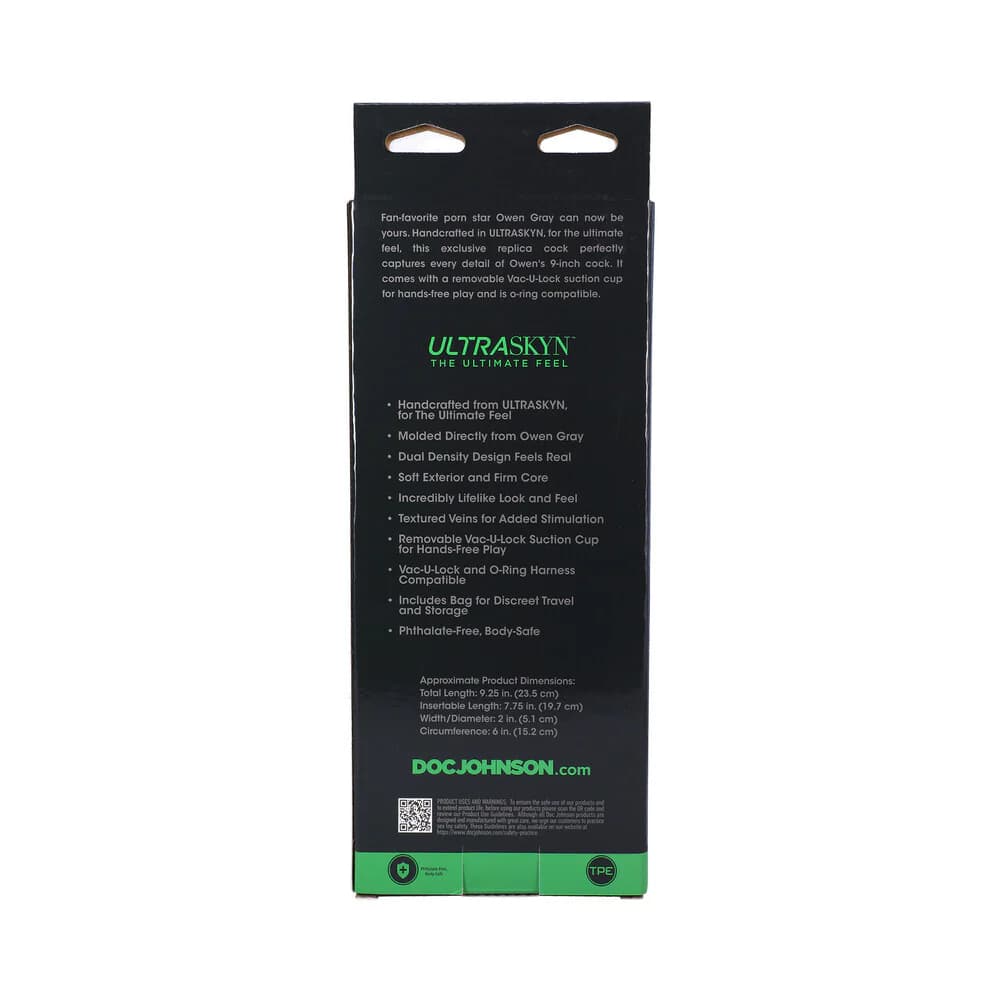 Signature Cocks Owen Gray 9 in. ULTRASKYN Dildo with Vac-U-Lock Suction Cup thumbnail 8