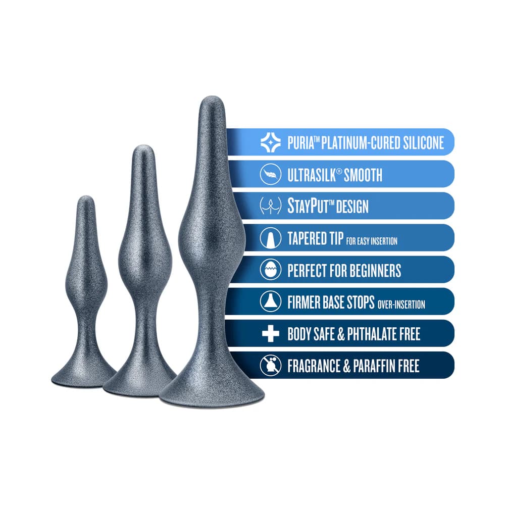 Anal Adventures Matrix Genesis Plug Kit Stellar Silver thumbnail 6