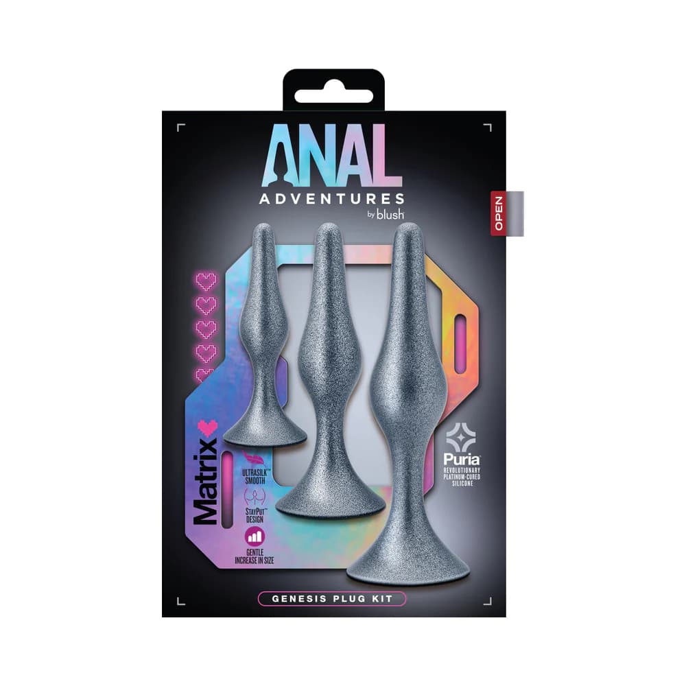 Anal Adventures Matrix Genesis Plug Kit Stellar Silver thumbnail 8