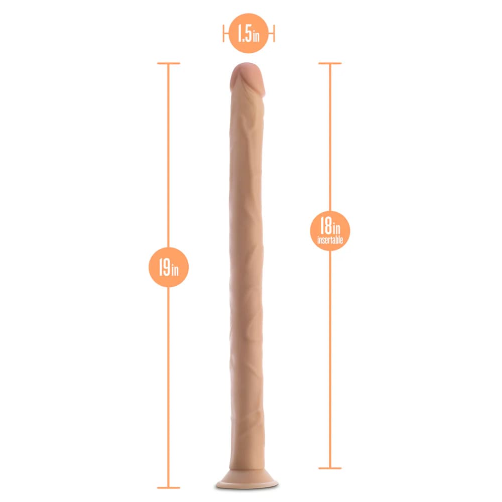 Dr. Skin 19 in. Dildo Beige thumbnail 6