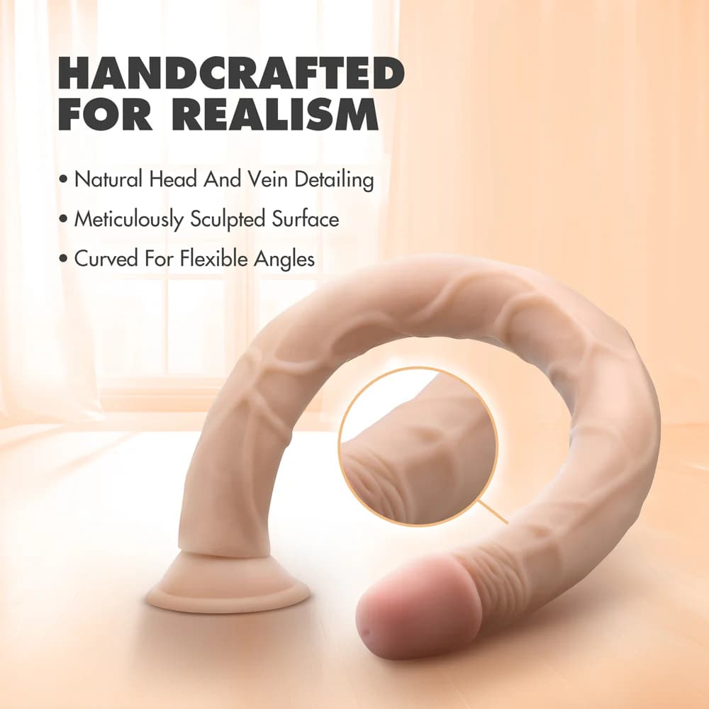 Dr. Skin 19 in. Dildo Beige thumbnail 9