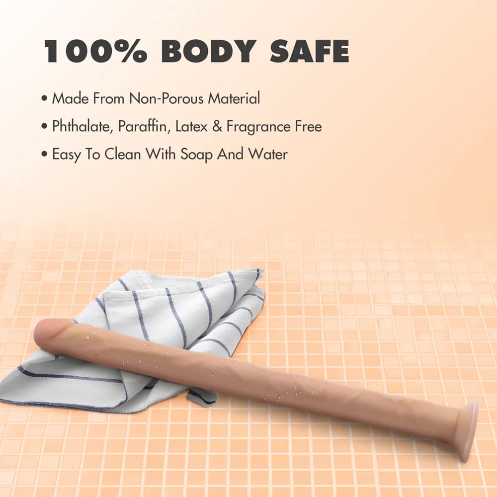 Dr. Skin 19 in. Dildo Beige thumbnail 10