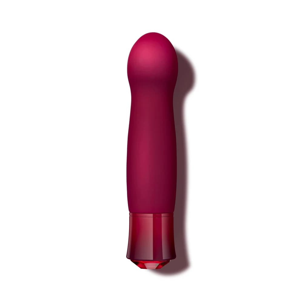 Oh My Gem Classy Rechargeable Warming Silicone G-Spot Vibrator Garnet thumbnail 2