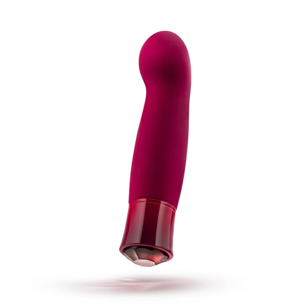 Oh My Gem Classy Rechargeable Warming Silicone G-Spot Vibrator Garnet thumbnail 3