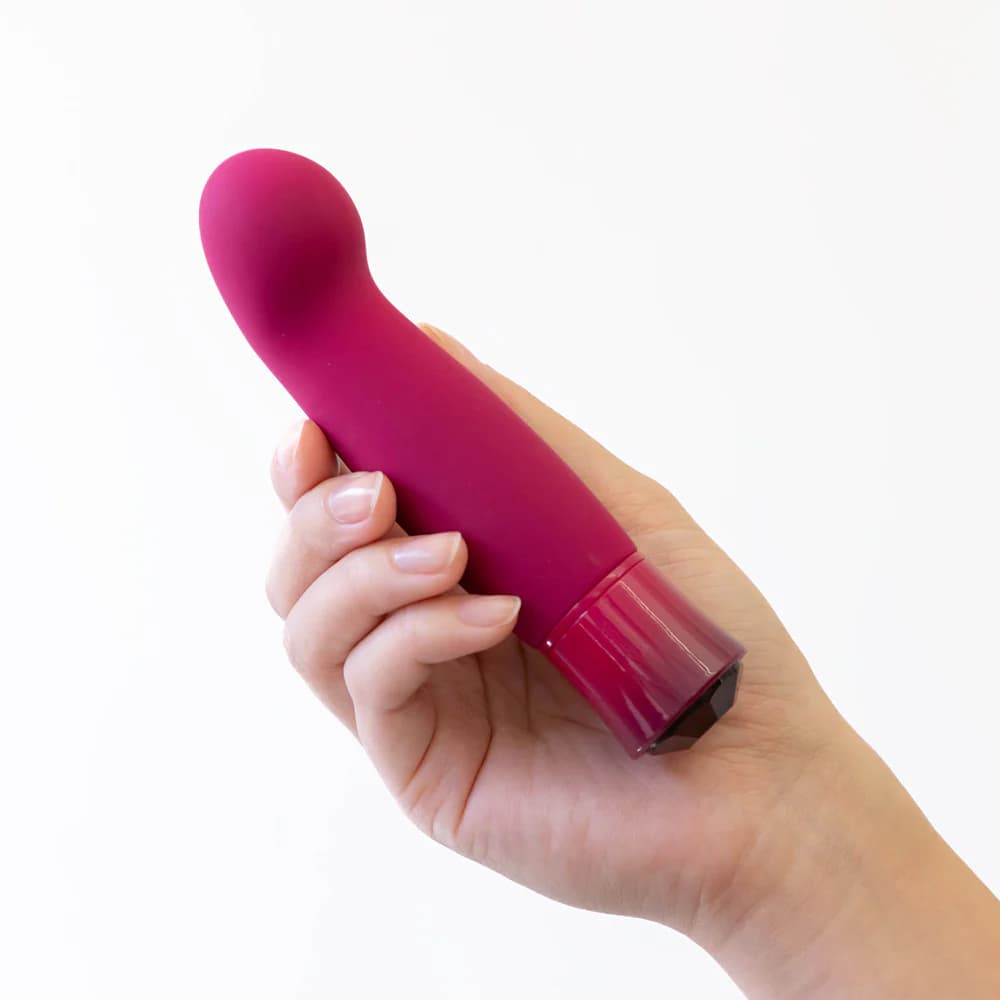 Oh My Gem Classy Rechargeable Warming Silicone G-Spot Vibrator Garnet thumbnail 6