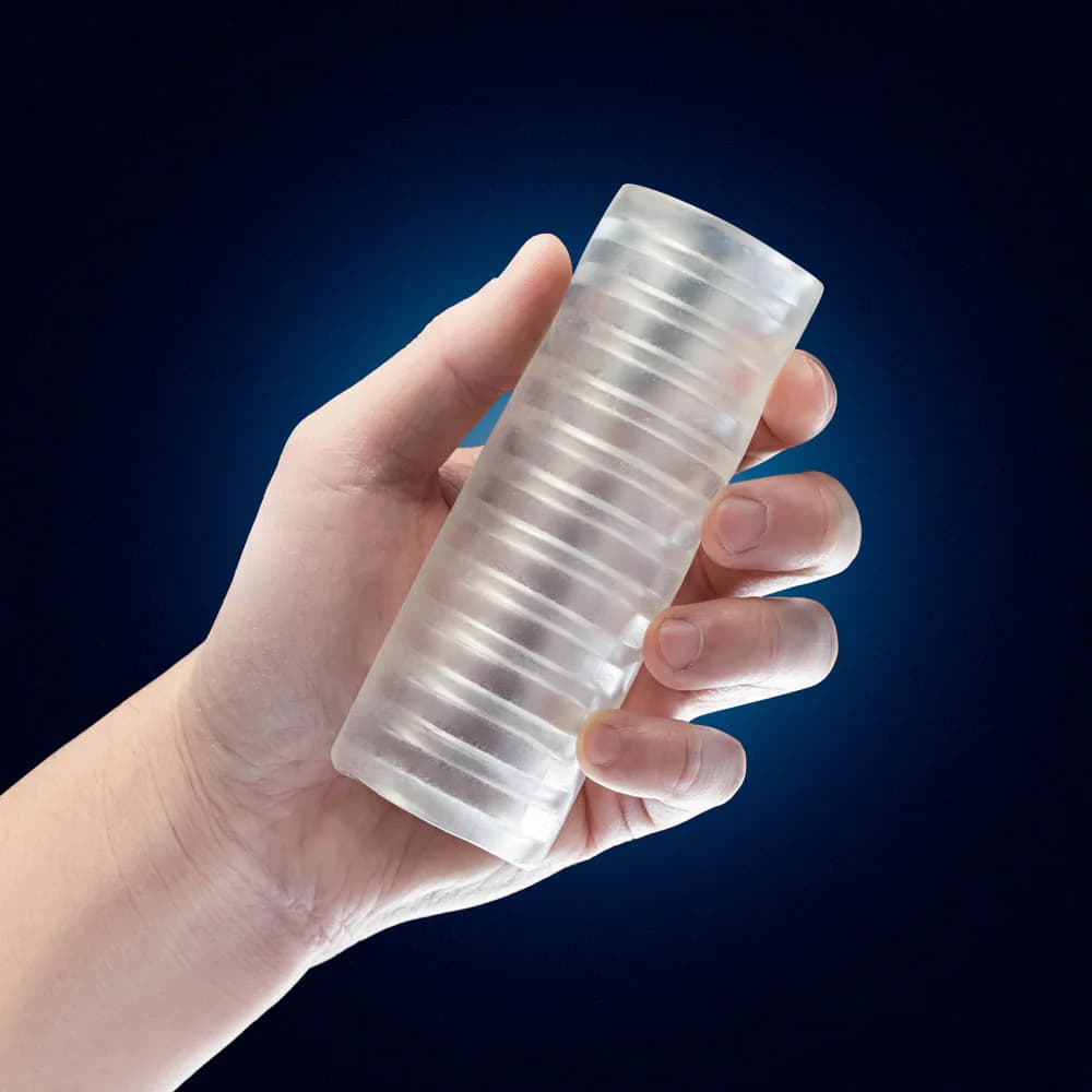 RIZE! Ribz Glow in the Dark Self-Lubricating Stroker Clear thumbnail 4