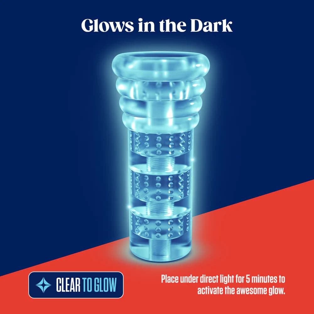 RIZE! Luz Glow in the Dark Self-Lubricating Stroker Clear thumbnail 5