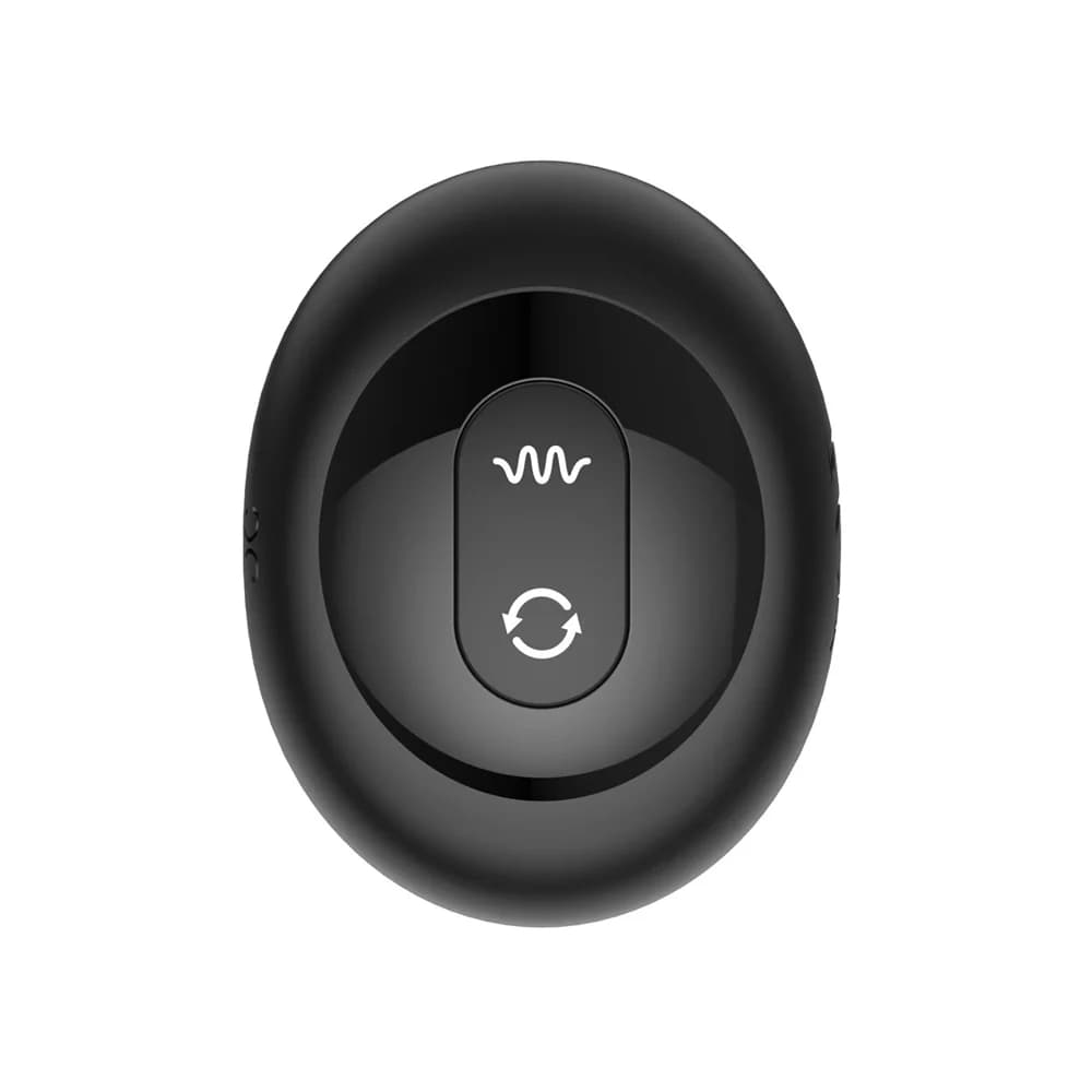 Nexus Tornado Rechargeable Remote-Controlled Rotating & Vibrating Textured Silicone Anal Plug Black thumbnail 6