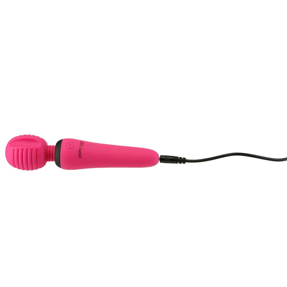 PalmPower Groove Rechargeable Silicone Mini Wand Massager Fuchsia thumbnail 8