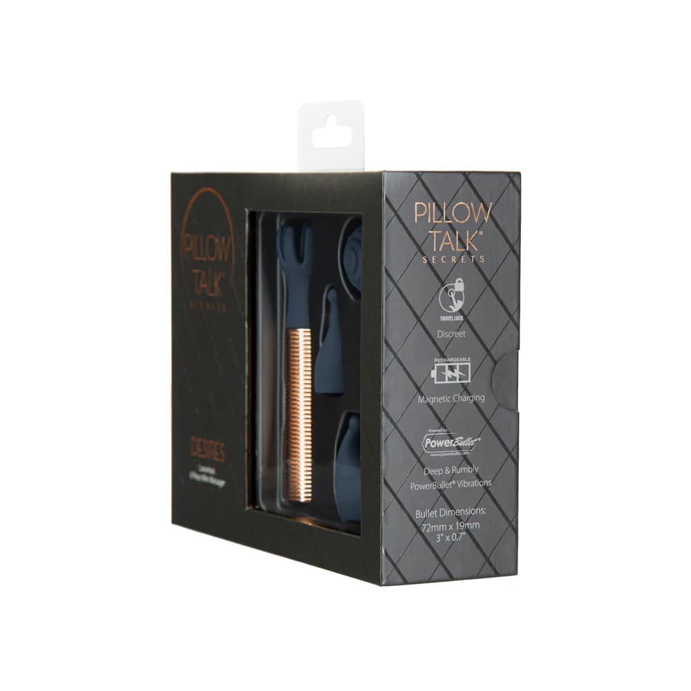 Pillow Talk Secrets Desires 6-Piece Silicone Mini Massager Set Navy thumbnail 3