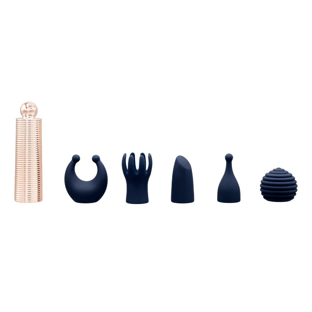 Pillow Talk Secrets Desires 6-Piece Silicone Mini Massager Set Navy thumbnail 6