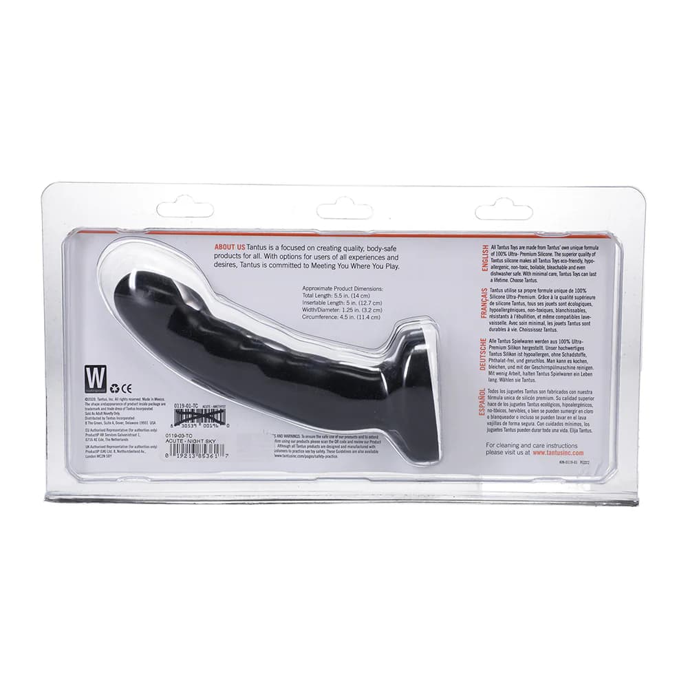 Tantus Acute 5.5 in. Curved Dildo Medium-Firm Night Sky thumbnail 6