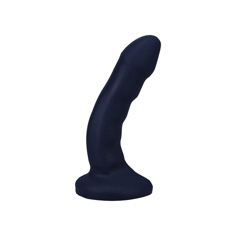 Tantus Curve 6.5 in. Dildo Medium-Firm Sapphire thumbnail 4