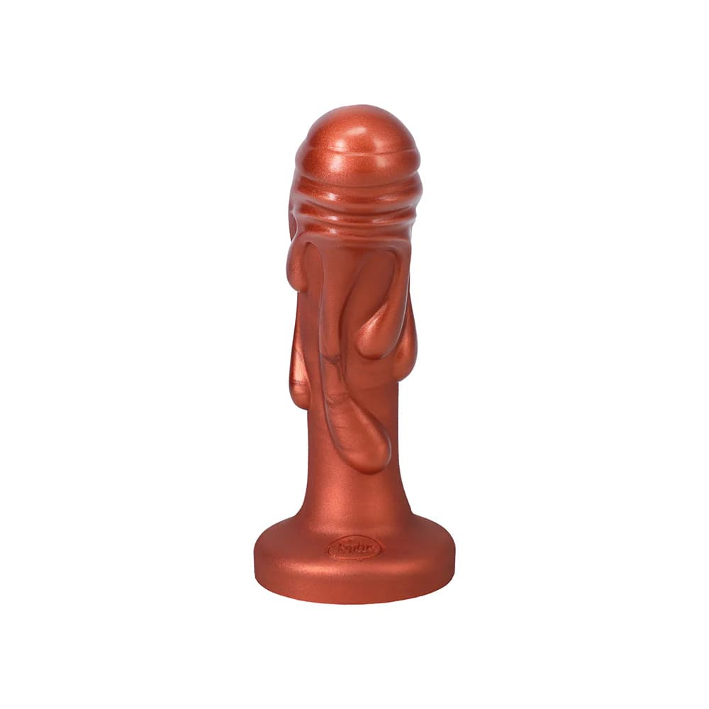Tantus Magma 7 in. Fantasy Dildo Medium-Firm Copper thumbnail 5